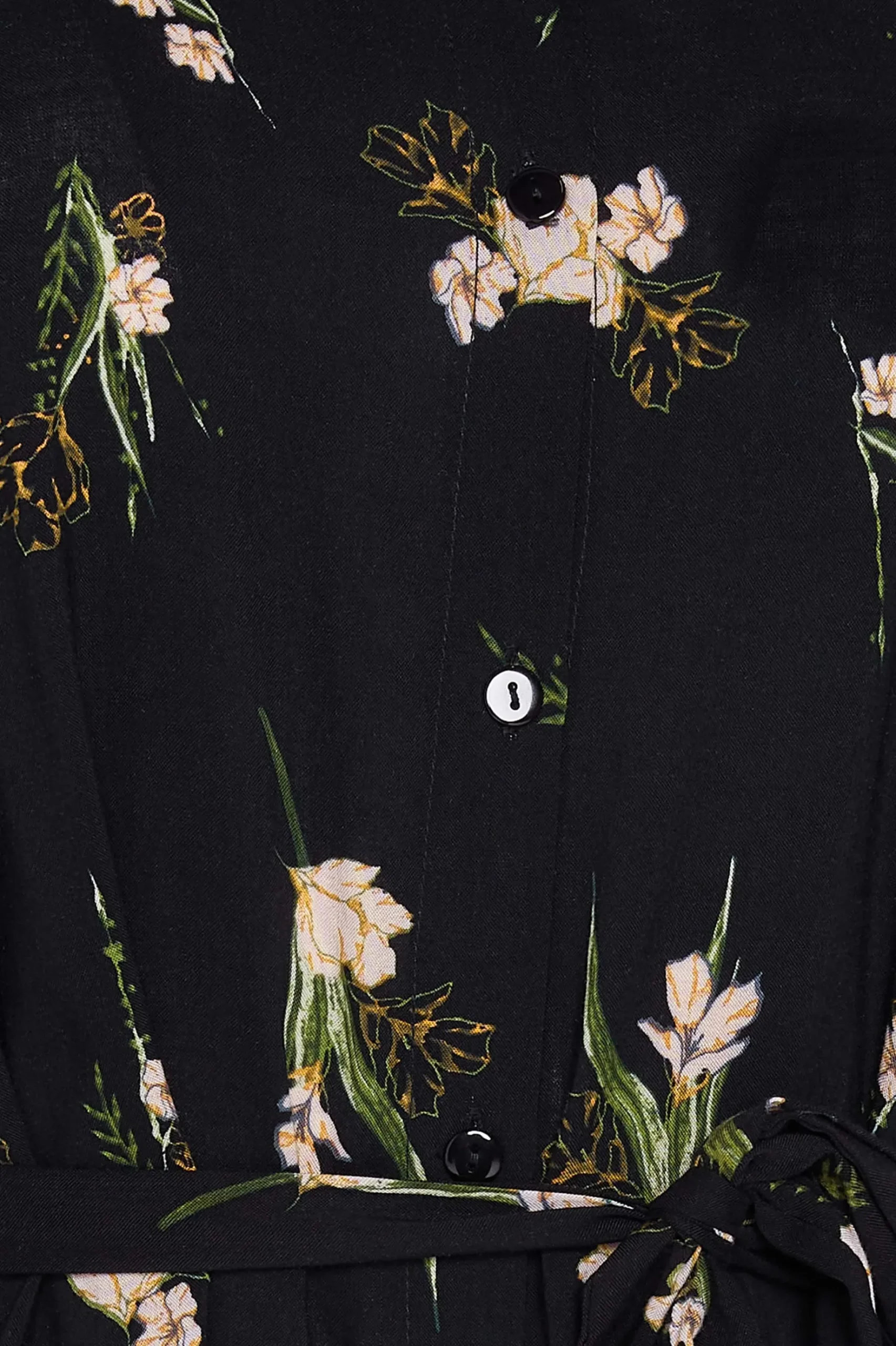 M&Co Womens M&Co Black Floral Tie Tunic Shirt