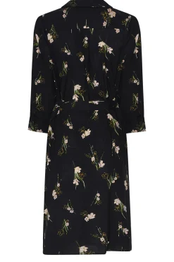 M&Co Womens M&Co Black Floral Tie Tunic Shirt