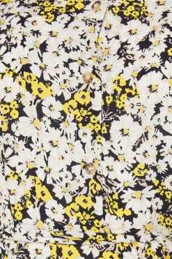 M&Co Womens M&Co Black Floral Tie Front Maxi Dress