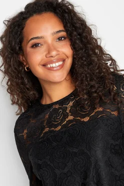 M&Co Womens M&Co Black Floral Lace Blouse