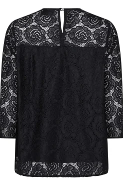 M&Co Womens M&Co Black Floral Lace Blouse