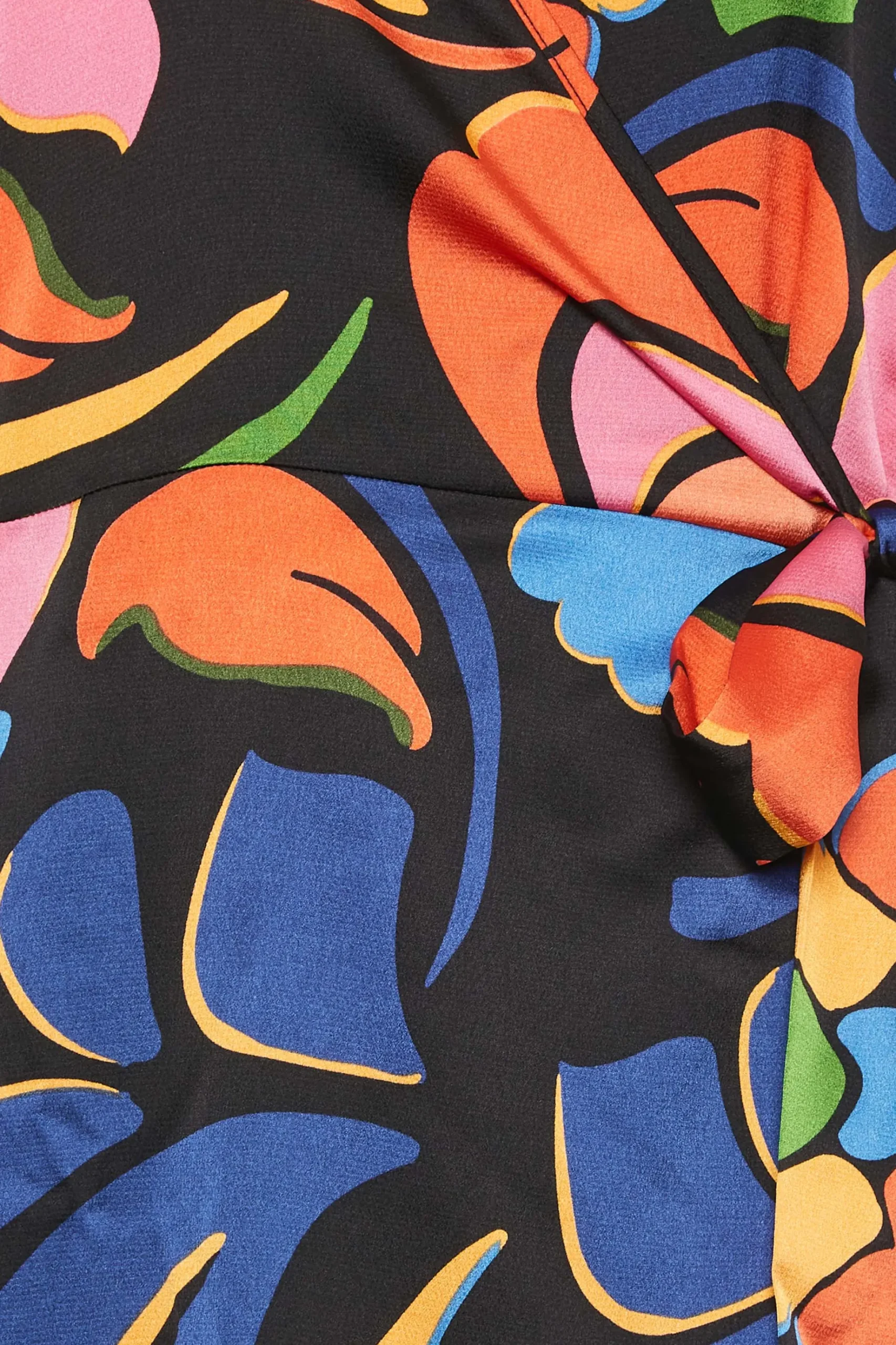 M&Co Womens M&Co Black Floral Print Wrap Dress