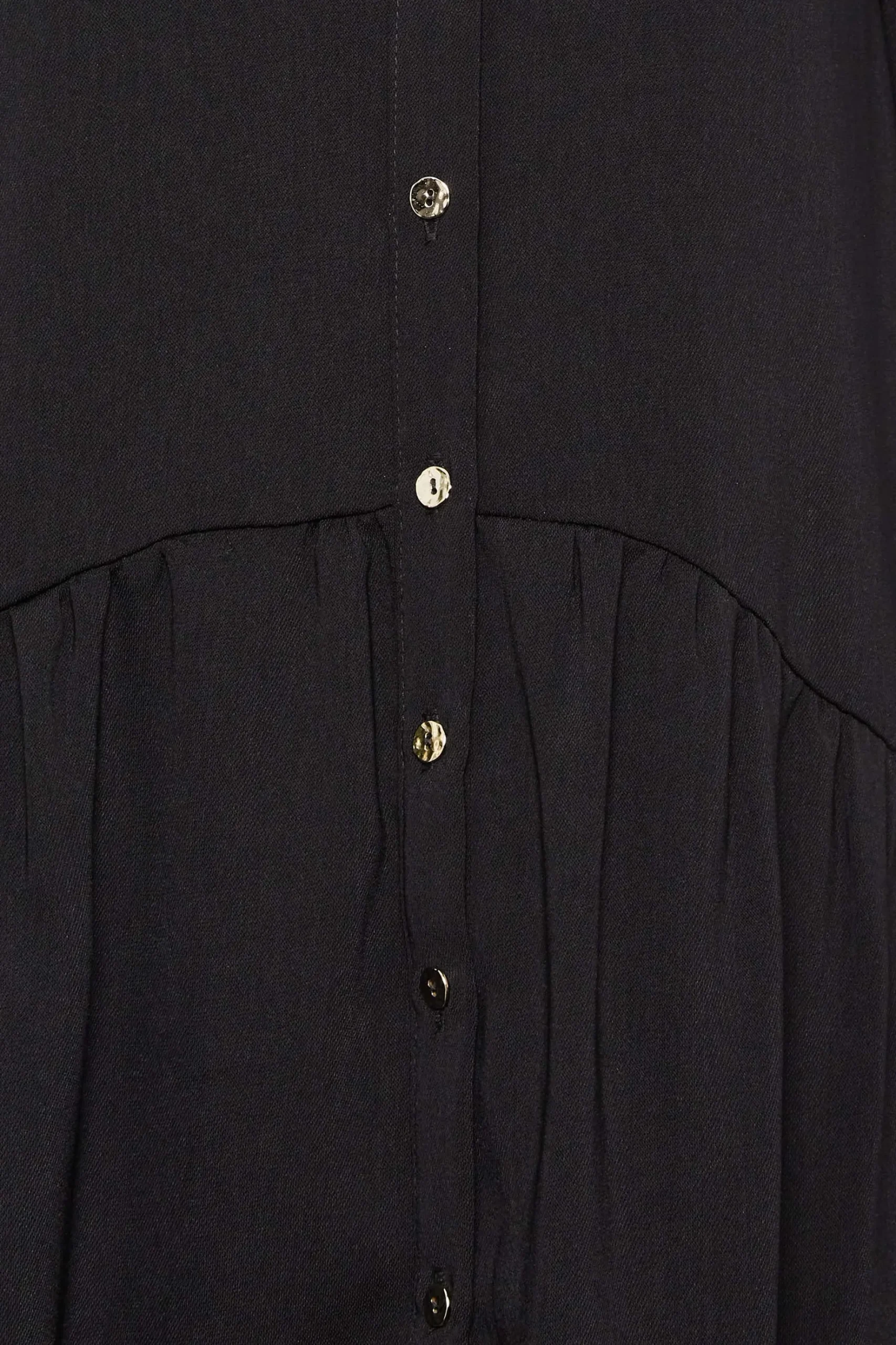 M&Co Womens M&Co Black Frill Hem Tab Sleeve Shirt