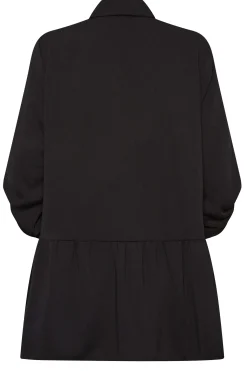 M&Co Womens M&Co Black Frill Hem Tab Sleeve Shirt