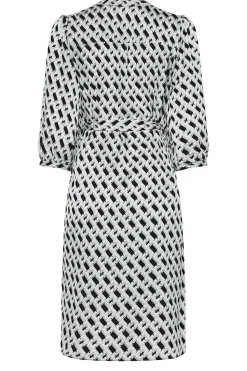 M&Co Womens M&Co Black Geometric Print Satin Tunic Dress