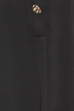 M&Co Womens M&Co Black Gold Statement Button Tab Sleeve Shirt