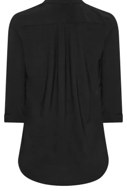 M&Co Womens M&Co Black Half Placket Jersey Shirt