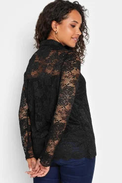 M&Co Womens M&Co Black Lace Shirt
