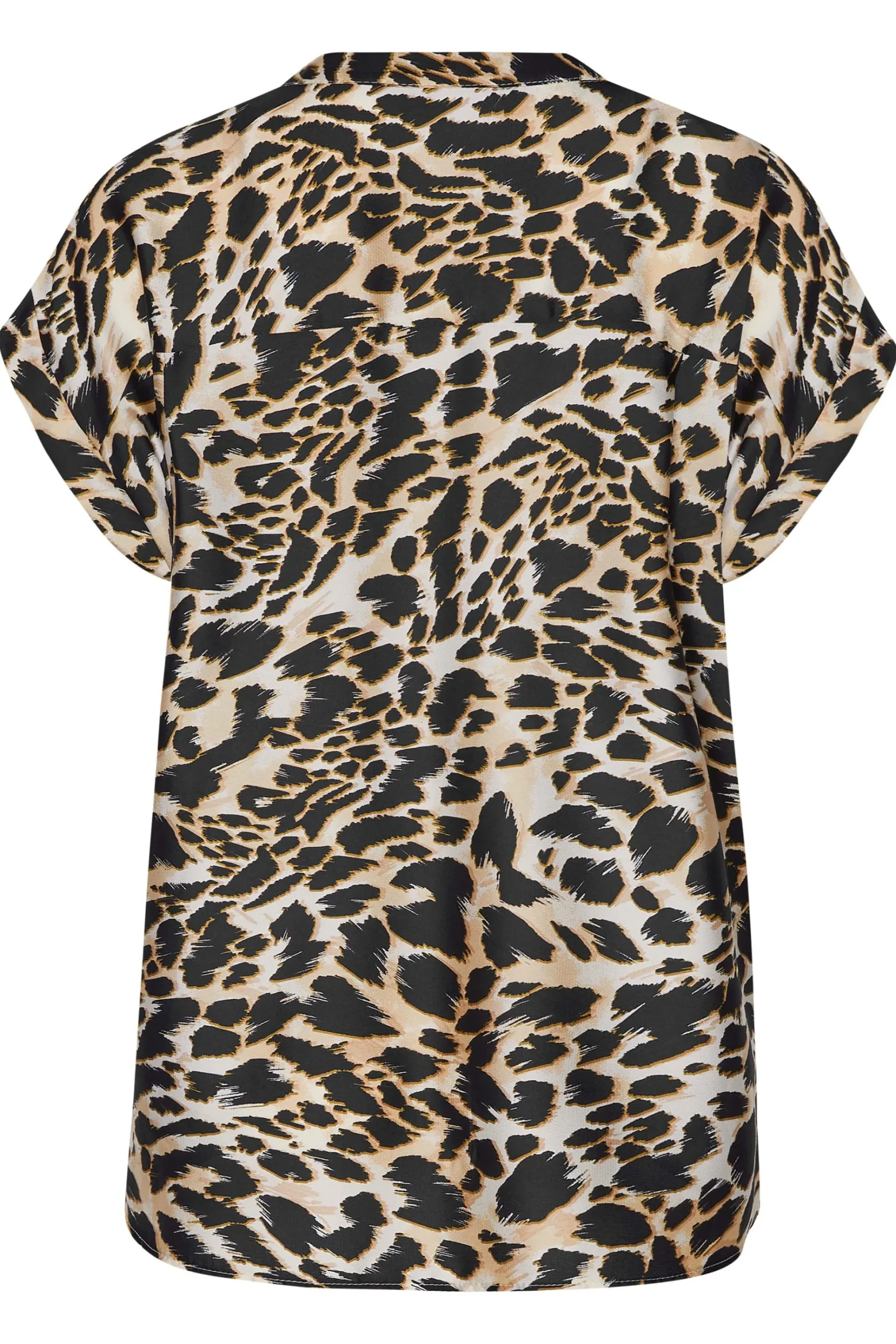 M&Co Womens M&Co Black Leopard Print Short Sleeve Shirt