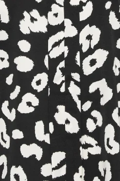 M&Co Womens M&Co Black Leopard Print Blouse