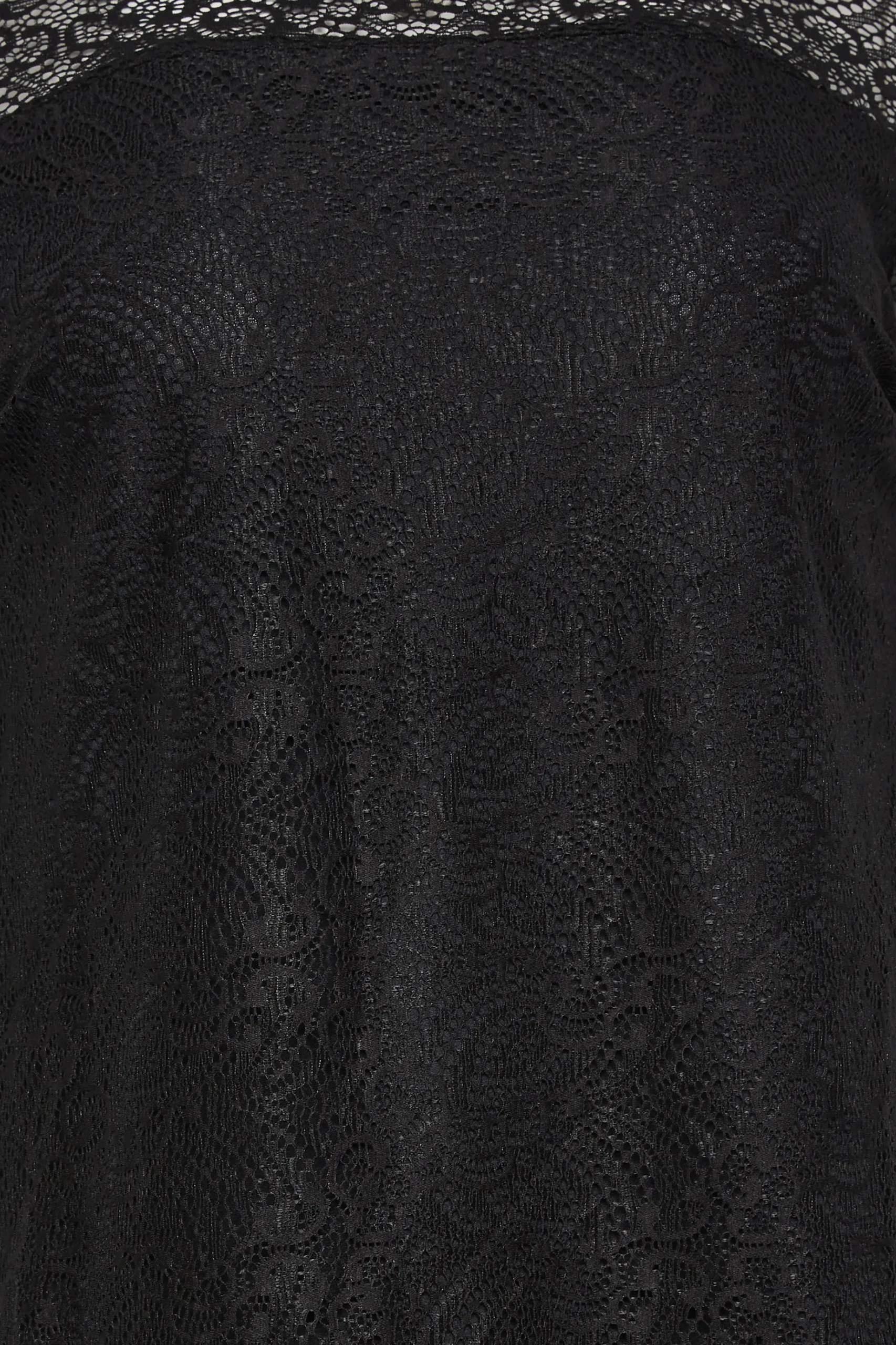 M&Co Womens M&Co Black Long Sleeve Lace Blouse