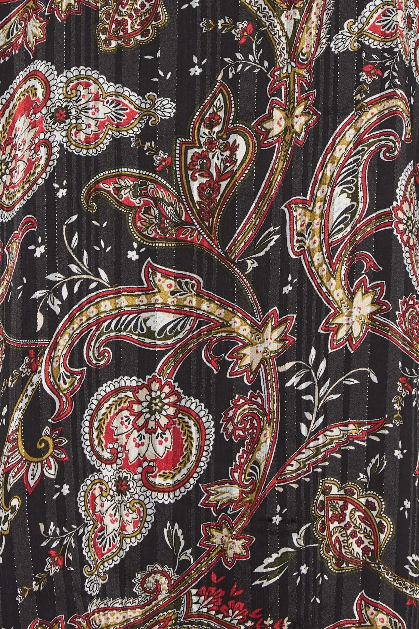 M&Co Womens M&Co Black Paisley Print Angel Sleeve Blouse