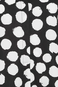 M&Co Womens M&Co Black Polka Dot Puff Sleeve Shirt