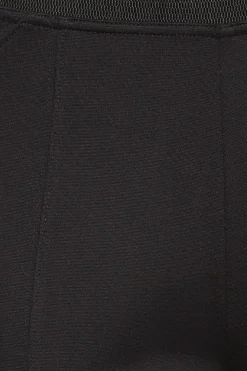 M&Co Womens M&Co Black Ponte Seam Detail Leggings