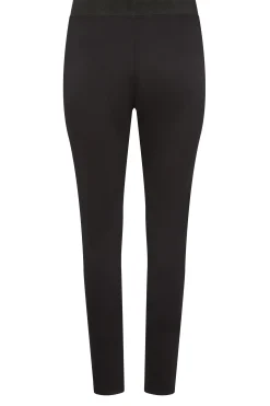 M&Co Womens M&Co Black Ponte Seam Detail Leggings