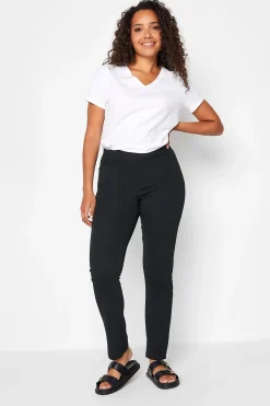 M&Co Womens M&Co Black Pull-On Slim Leg Trousers