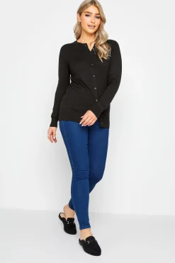 M&Co Womens M&Co Black Ribbed Shoulder Cardigan