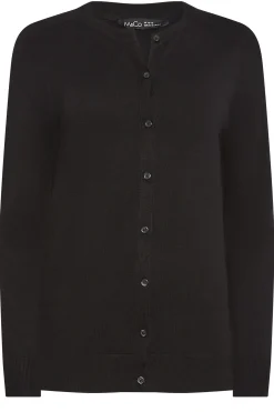 M&Co Womens M&Co Black Ribbed Shoulder Cardigan