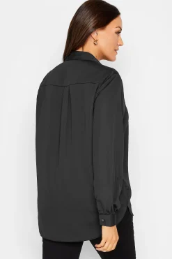 M&Co Womens M&Co Black Satin Button Through Shirt