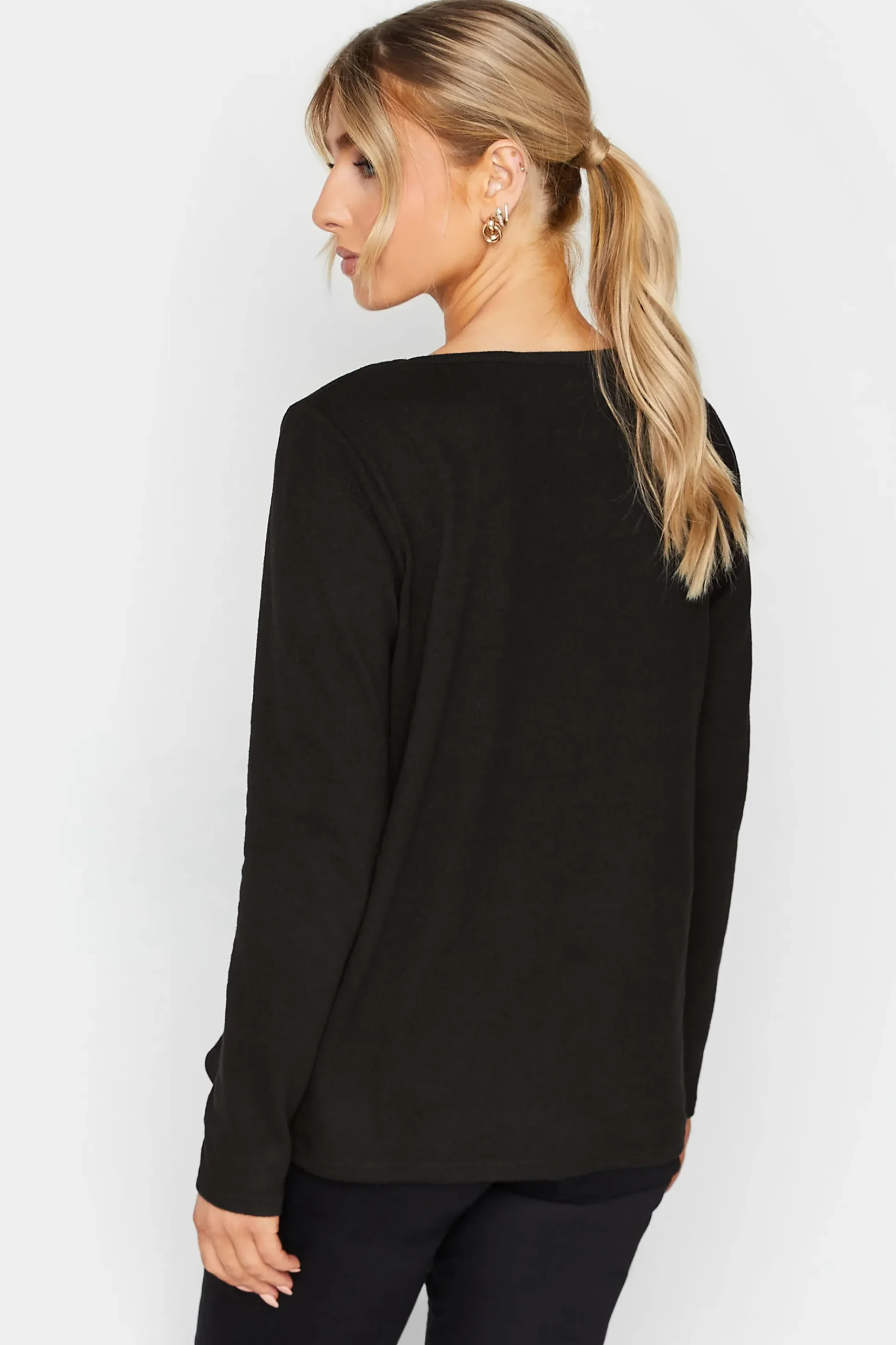 M&Co Womens M&Co Black Sequin Star Soft Touch Jumper