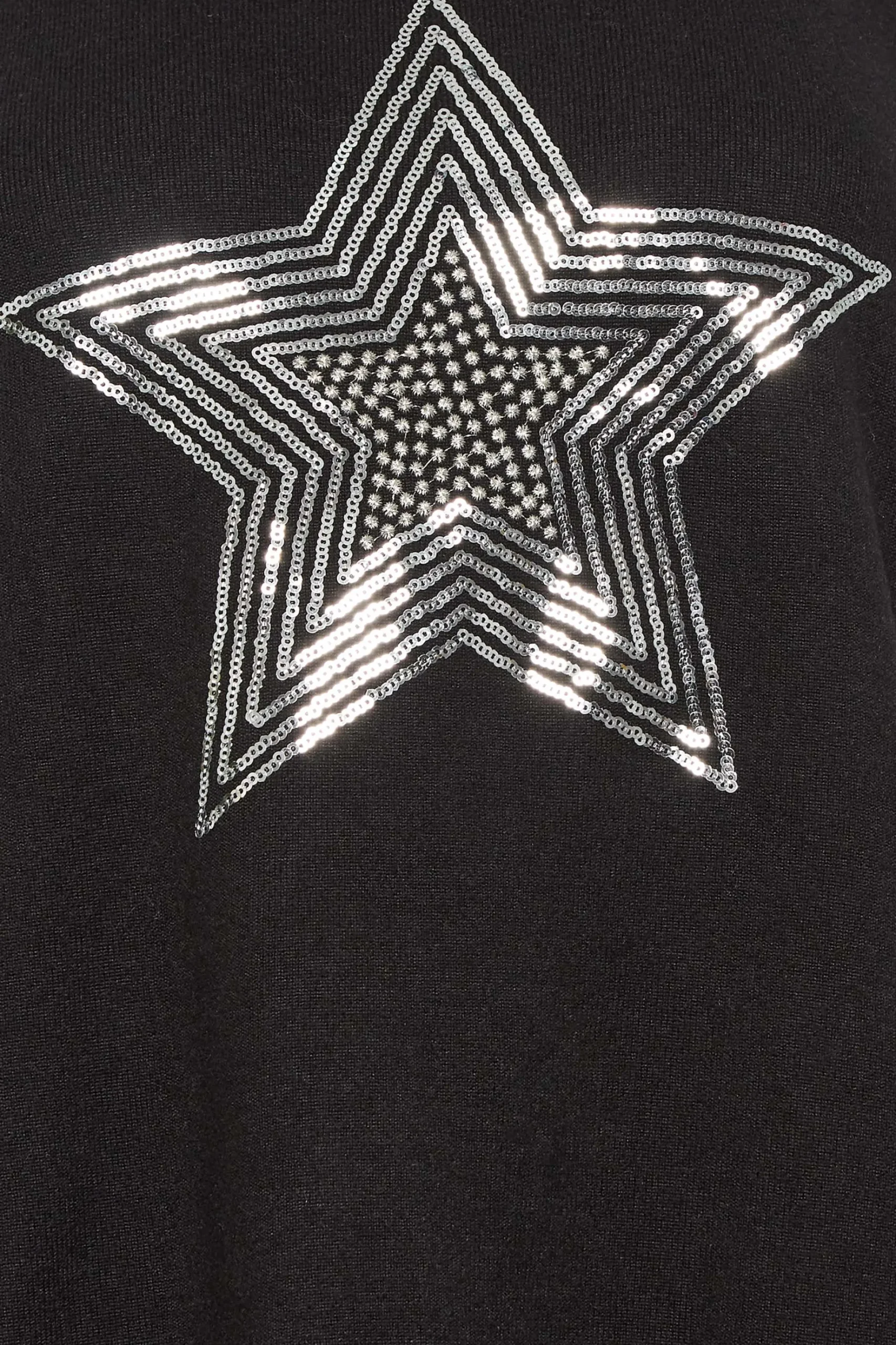 M&Co Womens M&Co Black Sequin Star Soft Touch Jumper
