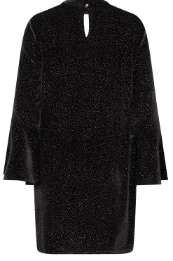 M&Co Womens M&Co Black Sequin Keyhole Mini Dress