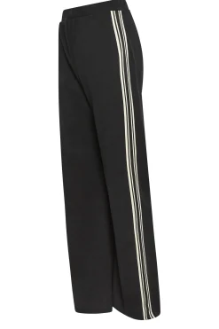 M&Co Womens M&Co Black Side Stripe Wide Leg Trousers