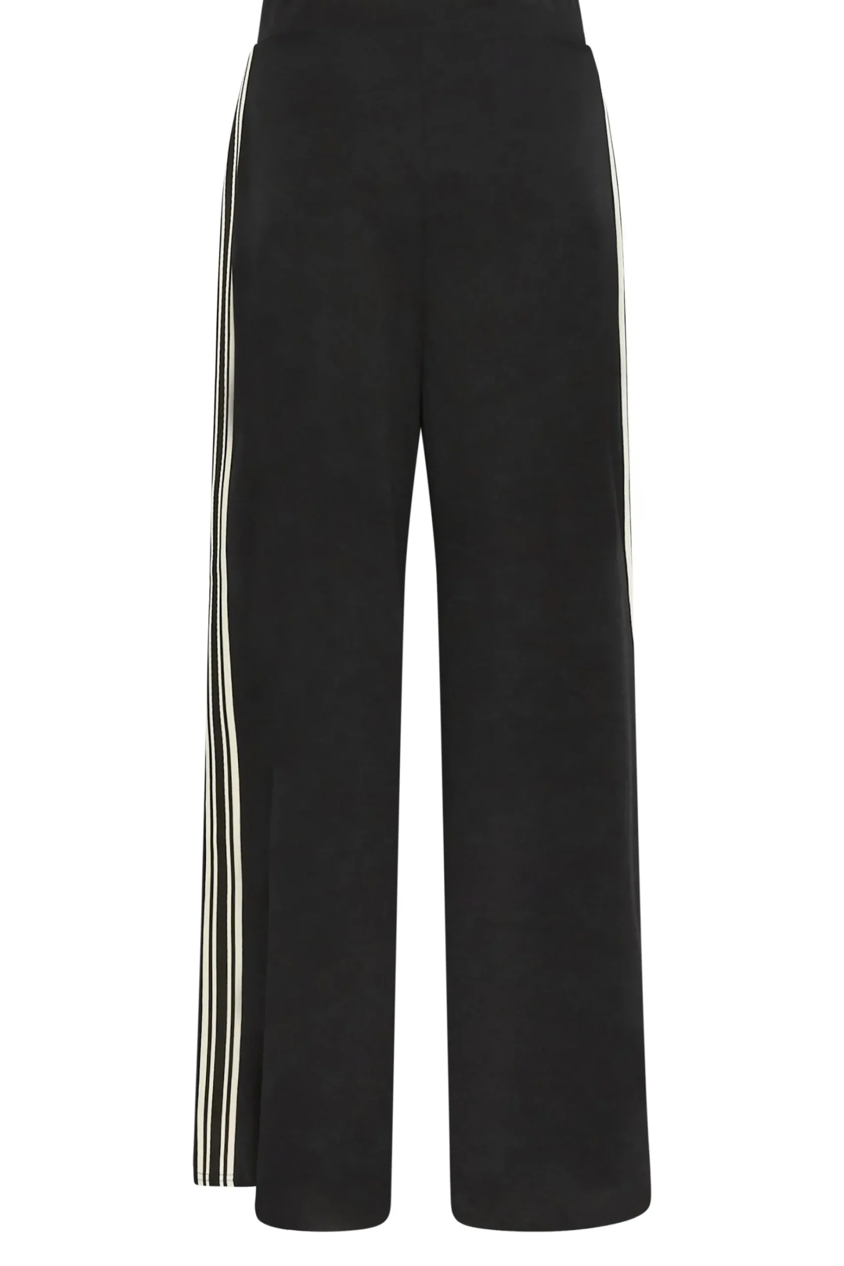 M&Co Womens M&Co Black Side Stripe Wide Leg Trousers