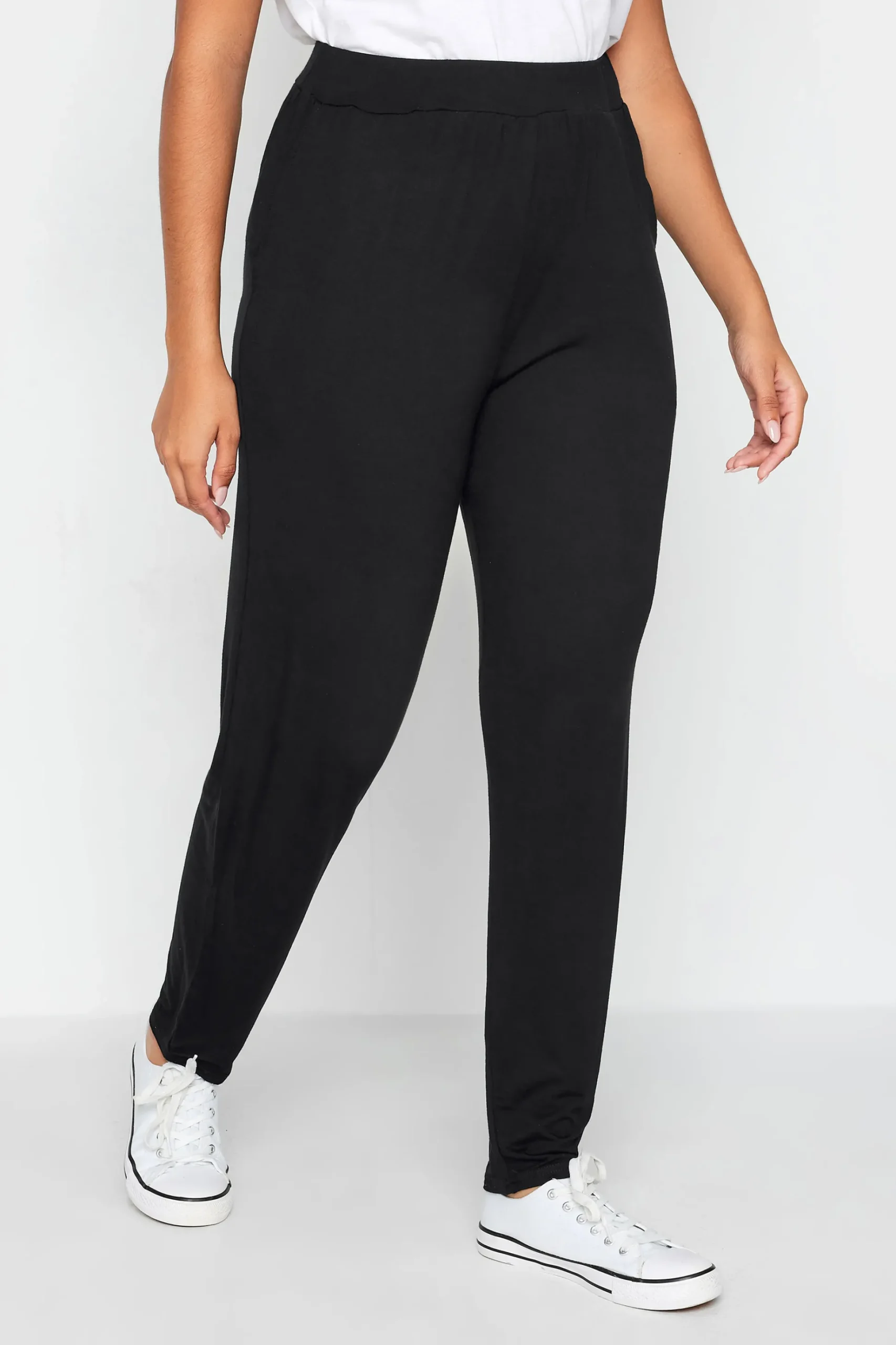 M&Co Womens M&Co Black Soft Jersey Hareem Trousers