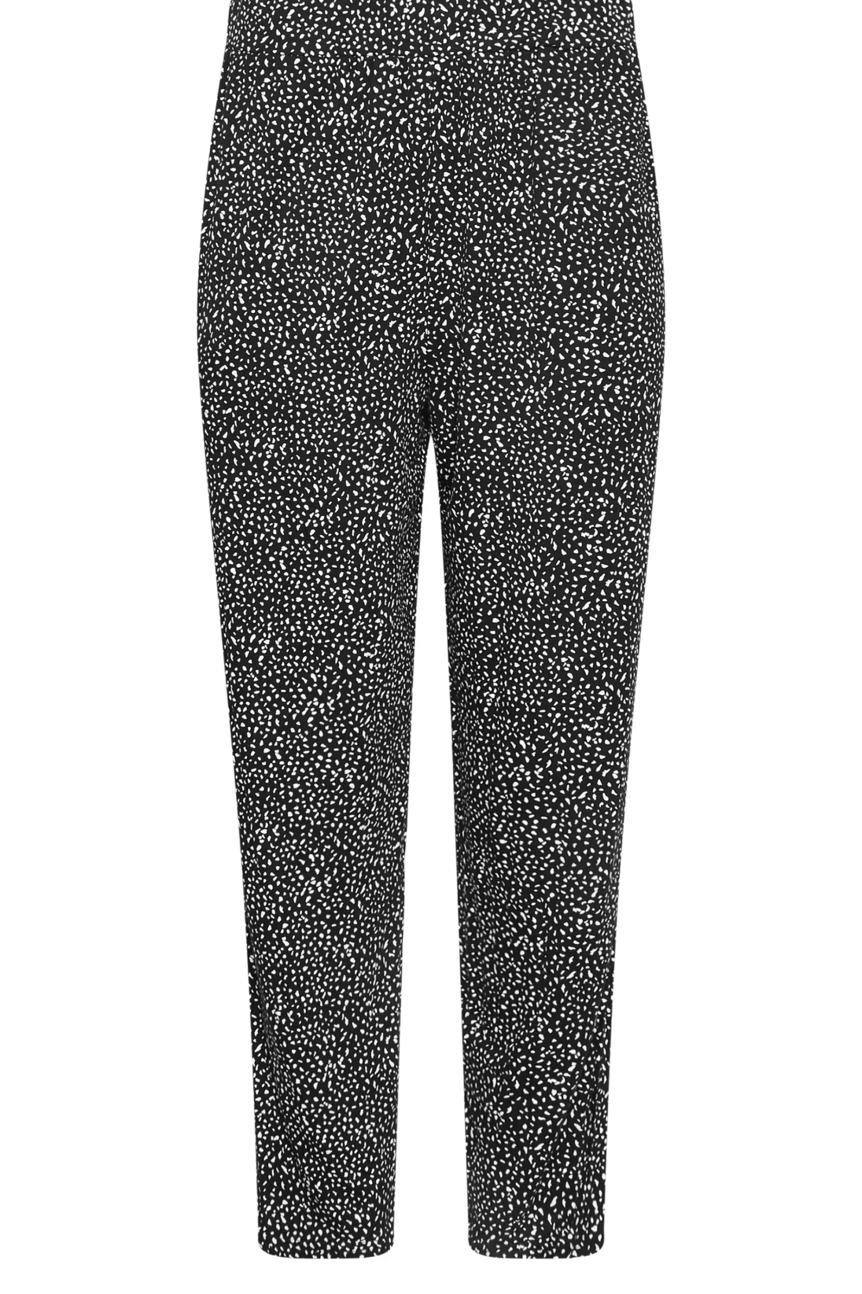 M&Co Womens M&Co Black Spot Print Harem Trousers