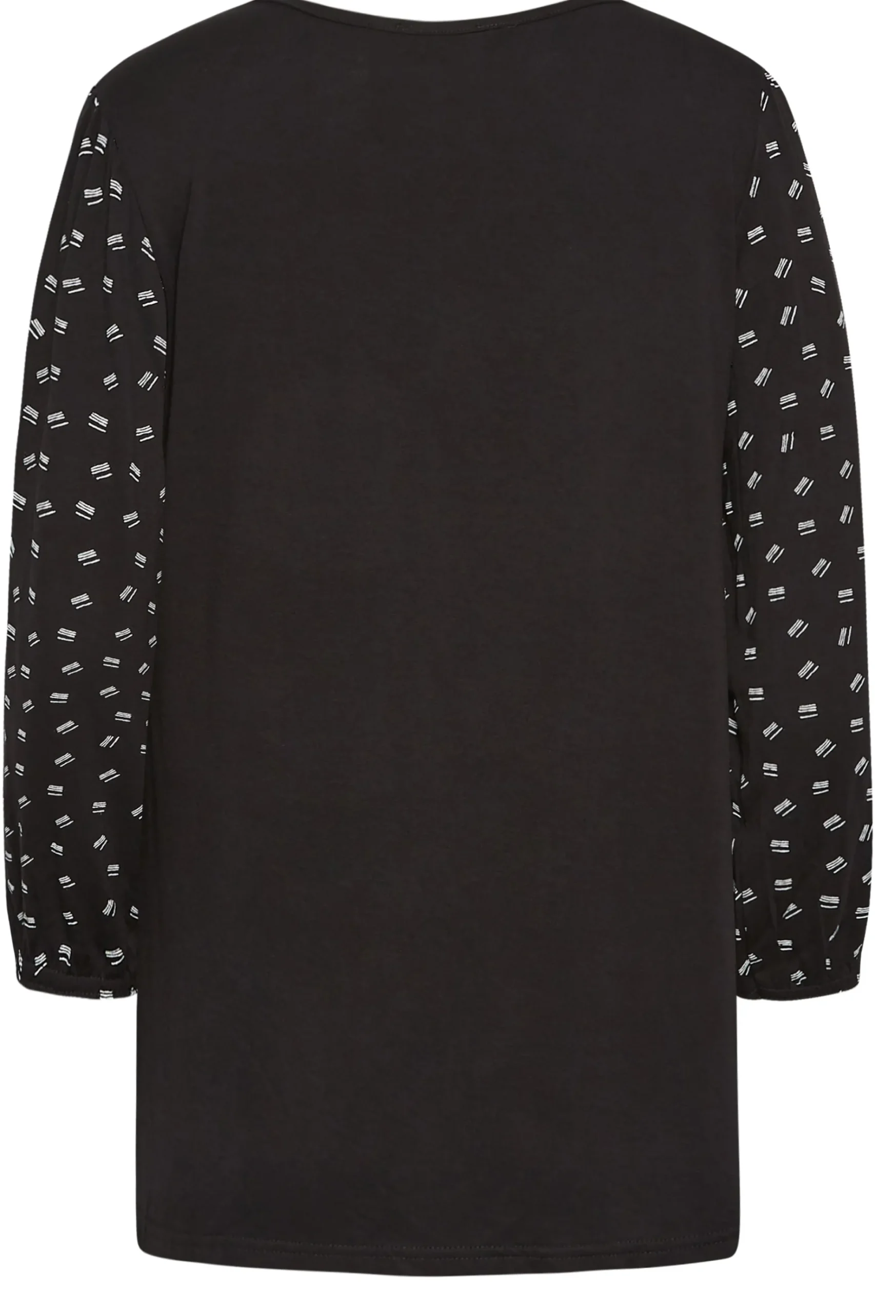 M&Co Womens M&Co Black Square Print Top