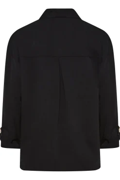 M&Co Womens M&Co Black Statement Button Shirt