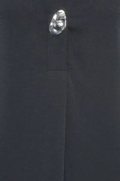 M&Co Womens M&Co Black Statement Button Tab Sleeve Shirt