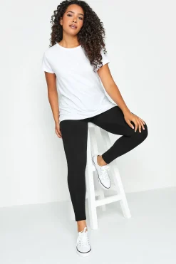 M&Co Womens M&Co Black Stretch Cotton Leggings