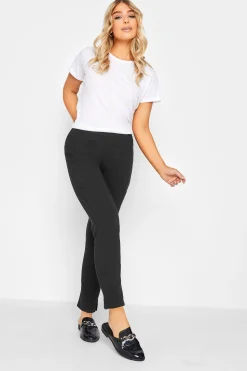 M&Co Womens M&Co Black Stretch Bengaline Trousers