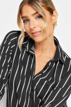 M&Co Womens M&Co Black Stripe Long Sleeve Shirt