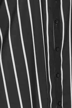 M&Co Womens M&Co Black Stripe Long Sleeve Shirt