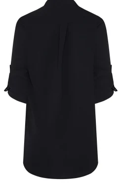 M&Co Womens M&Co Black Tab Sleeve Blouse