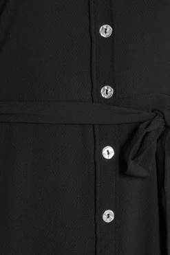M&Co Womens M&Co Black Textured Black Shirt Dress