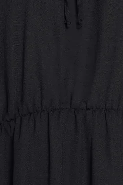 M&Co Womens M&Co Black Tie Neck Elasticated Waist Dress