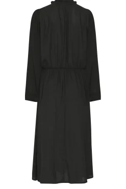 M&Co Womens M&Co Black Tie Neck Elasticated Waist Dress
