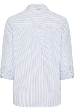 M&Co Womens M&Co Blue & White Striped Shirt