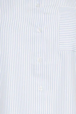 M&Co Womens M&Co Blue & White Striped Shirt