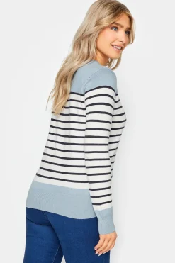 M&Co Womens M&Co Blue & White Stripe Jumper