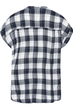 M&Co Womens M&Co Blue Check Print Shirt