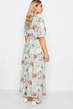 M&Co Womens M&Co Blue Floral Print Shirt Dress