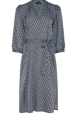 M&Co Womens M&Co Blue Geometric Print Tunic Dress