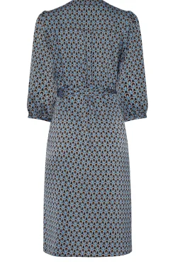 M&Co Womens M&Co Blue Geometric Print Tunic Dress