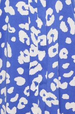 M&Co Womens M&Co Blue Leopard Print Blouse