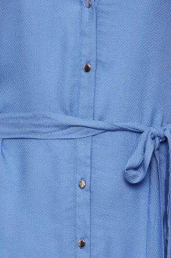 M&Co Womens M&Co Blue Tie Waist Blouse